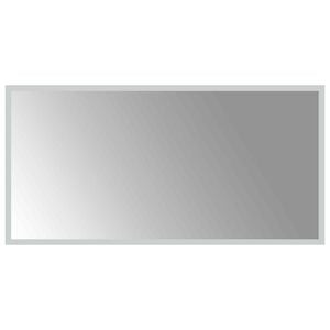 vidaXL LED Bathroom Mirror Transparent 80 x 40 cm Tempered Glass