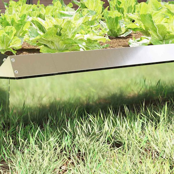 vidaXL Snail Fence Silver 50 x 3.5 x 25 cm Galvanised Steel