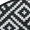 vidaXL Outdoor Carpet ARAKIL White and Black Ø120 cm PP