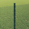 vidaXL Fence with Post Green 0.8 x 100 m Steel and PVC
