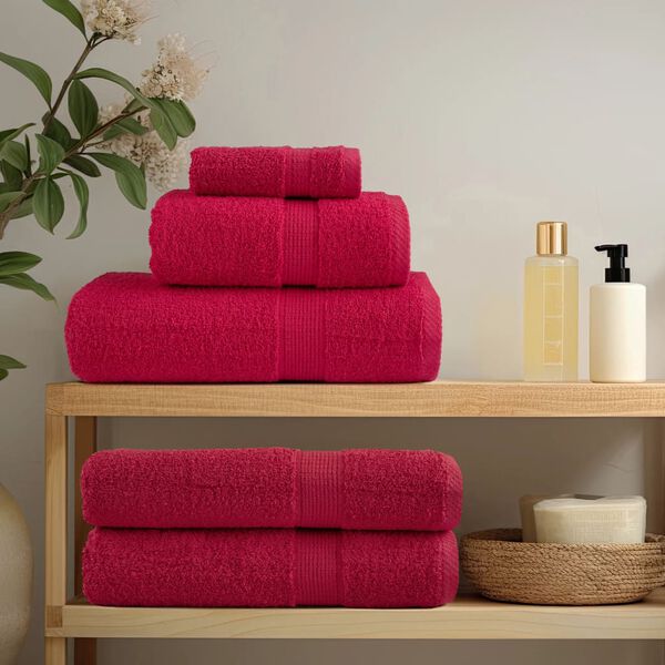vidaXL Premium Wash Towels SOLUND 4 pcs Red 30x30 cm 600 gsm