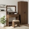 vidaXL Dressing Table Brown Oak 75.5 x 41 x 135 cm Engineered Wood