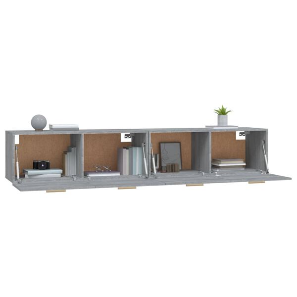 vidaXL Wall Cabinets 2 pcs Grey Sonoma 100x36.5x35 cm Engineered Wood