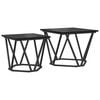 vidaXL Side Table Set 2 pcs Black oak 50 x 50 x 40 cm