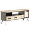 vidaXL TV Cabinet Solid Mango Wood and Steel 120x30x45 cm