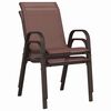 vidaXL Garden Bistro Set 3 pcs Brown Steel