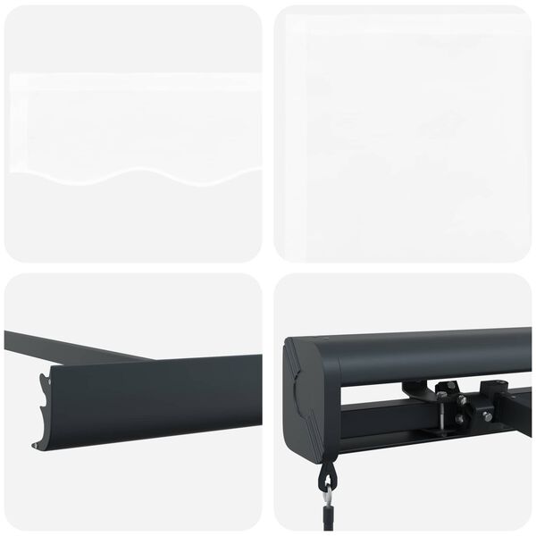 vidaXL Retractable Awning White 350 x 250 cm Fabric and Metal