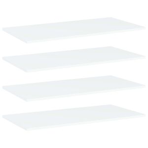 vidaXL Bookshelf Boards 4 pcs White 80x40x1.5 cm Engineered Wood