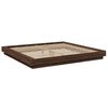 vidaXL Bed Frame with LED Lights without Mattress Brown Oak 200x200cm