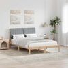 vidaXL Bed Frame Light Grey 140 x 190 cm Solid Pine Wood