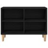 vidaXL TV Cabinet Black Oak 69.5 x 30 x 50 cm Engineered Wood