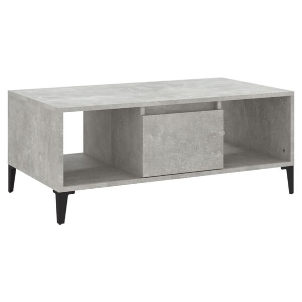 vidaXL Coffee Table Concrete Grey 90x50x36.5 cm Engineered Wood