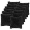 vidaXL Cushion with Pillow HEERLEN 2 pcs Black PV Fleece