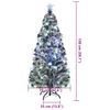 vidaXL Artificial Pre-lit Christmas Tree White 64 cm Fibre Optic