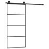 vidaXL Sliding Door with Hardware Set 90x205 cm ESG Glass&Aluminium