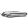 vidaXL Bed Frame with LED Lights without Mattress Grey Sonoma 160x200cm