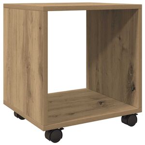 vidaXL Rolling Cabinet Artisian Oak 37x33x42,5 cm Engineered Wood