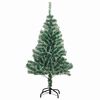 vidaXL Artificial Christmas Tree Snow Flocked with LED Light 150 cm