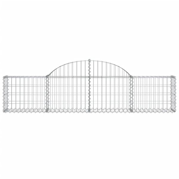 vidaXL Arched Gabion Baskets 6 pcs 200x30x40/60 cm Galvanised Iron