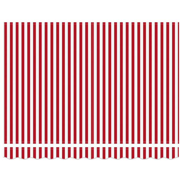 vidaXL Retractable Awning Manual Red and White 300 x 250 cm