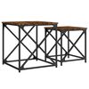 vidaXL Nesting Coffee Tables 2 pcs Smoked Oak Engineered Wood