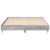 vidaXL Bed Frame No Mattress Grey Sonoma 150x200 cm King Size Engineered Wood