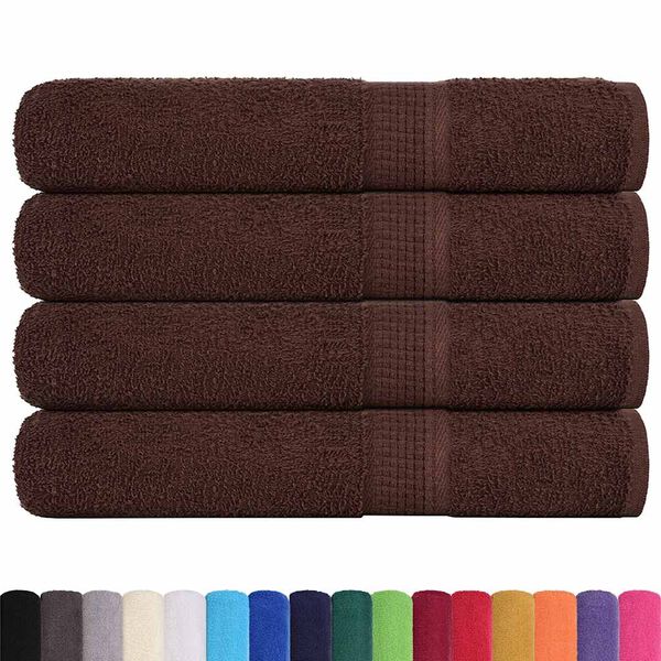vidaXL Towels "FROGN" 4 pcs Brown 100x200 cm 360 gsm