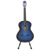 vidaXL 12 Piece Classical Guitar Beginner Set Blue 4/4 39"