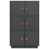 vidaXL Highboard Grey 67x40x108.5 cm Solid Wood Pine
