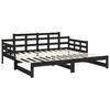 vidaXL Pull-out Day Bed without Mattress Black 2x(90x200) cm