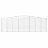 vidaXL Arched Gabion Baskets 5 pcs 400x50x120/140 cm Galvanised Iron
