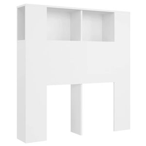 vidaXL Headboard Cabinet White 100x18,5x102,5 cm