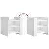 vidaXL Bedside Cabinet White 45x50x50 cm Engineered Wood
