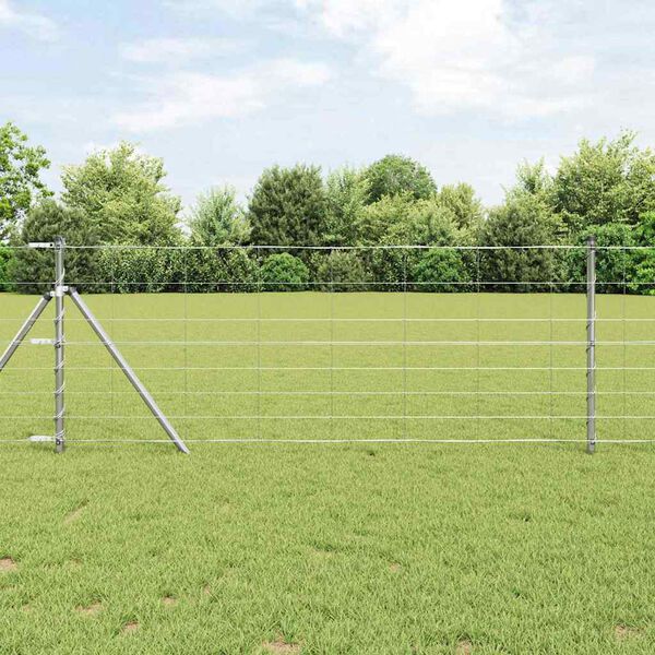vidaXL Field Fence Silver 50 x 0.8 m Galvanised steel