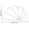 vidaXL Pool Dome Round 376x188 cm PVC
