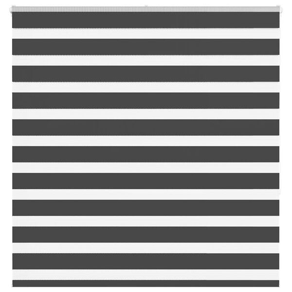 vidaXL Zebra Blind Black 140x150 cm Fabric Width 135.9 cm Polyester
