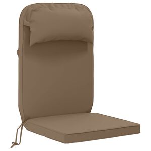 vidaXL Sun Lounger Cushion 100% Polyester Taupe 55 x 124 x 5 cm