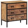 vidaXL Sideboards 2 pcs 70x35x70 cm Solid Rough Wood Mango