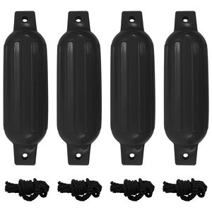 vidaXL Boat bumpers 2.25 kg 41 x 11.5 cm Black PVC
