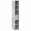 vidaXL Slim Storage Cabinet Concrete Grey 30x42.5x225 cm Engineered Wood