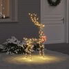 vidaXL 3D Reindeer with 140 LEDs Warm white 70 x 41 x 128 cm Rattan