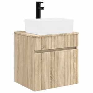 vidaXL Wall-mounted Sink Vanity Sonoma Oak 49 x 41 x 63 cm