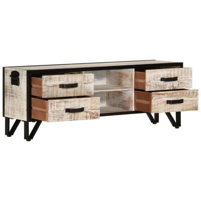 vidaXL TV Cabinet 110x30x41 cm Solid Acacia Wood