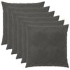 vidaXL Cushion Cover 6 pcs HEERLEN Dark Grey 55 x 55 cm Velvet