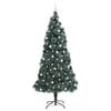 vidaXL Artificial Pre-lit Christmas Tree with Ball Set Green 240 cm