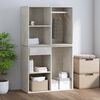 vidaXL Dressing Cabinet Concrete Grey 80x40x65 cm Engineered Wood