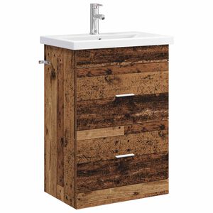 vidaXL Bathroom Furniture Set Old Wood 61 x 40 x 84.5 cm