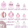 vidaXL 65 Piece Christmas Bauble Set Pink/Red/White