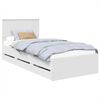 vidaXL Bed Frame with Drawer White 100 x 200 cm Engineer Wood