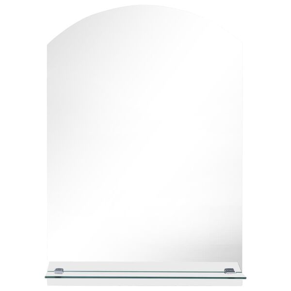 vidaXL Wall Mirror with Shelf 50x70 cm Tempered Glass